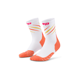 Core Run Claw Mid Cut Socks, White/Lilac Mix, Unisex, XS